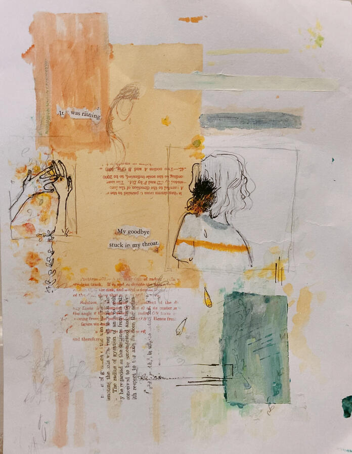 collage. mixed media on paper, 9&quot;x12&quot; (july 2018)