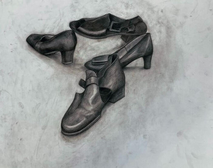 charcoal still life, 18&quot;x24&quot; (may 2022)